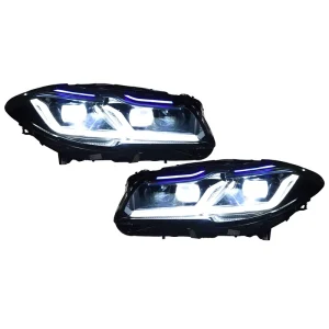 For BMW 5 Series F10 F11 F18 Facelift Upgrade to G38 Style M5 Competition Blue Beam LED Headlight Assembly