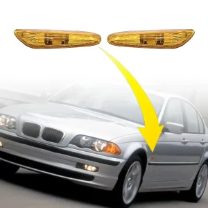 For BMW E46 Turn Signal Light Yellow Front Fender 3 Series 63137165913 63137165914