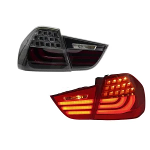For BMW E90 3 Series Modified LED Rear Lamp Smoked Red Black Sequential Dynamic Signal Car LED Tail Light Assembly