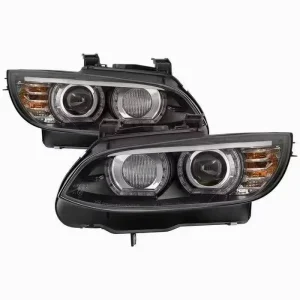 For BMW E92 E93 LED Headlights 12V Projector DRL 4000 Lm 3000 K H4 Bulb Shape Universal Fitment Automotive
