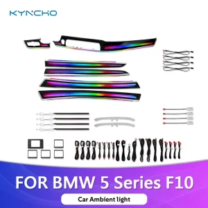 For BMW F10 5 Series 64 Colors Symphony LED Car Ambient Light Kit, Bluetooth APP Control, 12V Auto Interior Lighting