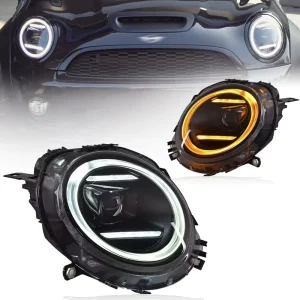 For BMW Mini R56 LED Laser Lens Headlight Assembly Daytime Running & Turn Signal Light 6000k New Condition 12V