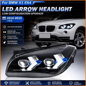 For BMW X1 E84 X5 Design Sport Shadow Edition Sequential Matrix DRL Bi LED Projector CE Car LED Headlight Assembly