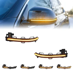 For BMW X3 F25 X4 F26 X5 F15 X6 F16 Amber Rearview Lamp LED Mirror Blinker Dynamic Turn Signal Indicators Light 1Pair