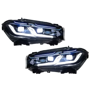 For BMW X5 F15 LED Auto Headlight Assembly Upgrade to X5M Competition G05 LCI Style Front Lamp Accessories