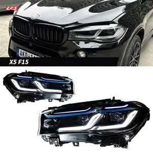 For BMW X5 F15 LED Headlight Assembly Blue Light Color with 6000K Temperature Car Accessories