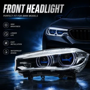 For BMW X5 F15 Laser Headlights Assembly LED Projector Lens DRL Dynamic Turn Signal Upgrade Retrofit Front Lamp