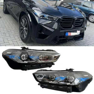 For BMW X5 G05 Headlights Upgraded to G18 Laser Blue Eyebrow Arrow LED Lights Old Models Retrofitted to the New Style