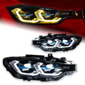 For Bi-color Halogen Xenon Headlights with Yellow and White M3 F30 LCI Retrofit Upgrade Style BMW LED Headlights