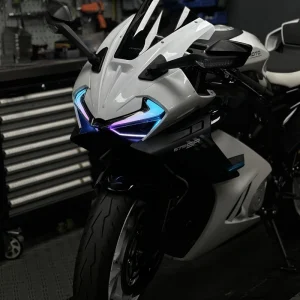 For CFMOTO 675SR 12V LED Headlight Assembly with Style Daytime Running Lights and Smart App Control