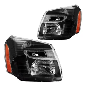 For Chevy Equinox Headlights Headlamp Assembly Black Left+Right Pair GM2503254