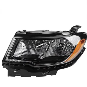 For Compass Driver Side Headlight Assembly 12V Halogen Bulbs Plug & Play OE Lamp Replacement 55112706AE