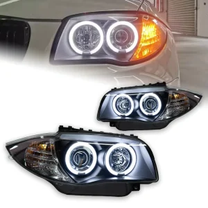 For E87 Car Styling LED Headlights DRL Turn Signals High Beams Angel Eyes Projector 12V 30W