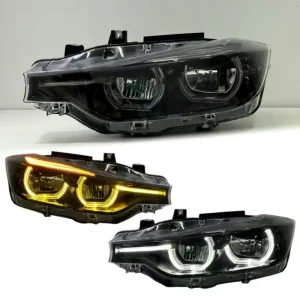 For F30 F35 LED Headlight 12V 6000K Black Shadow Line Yellow White DRL Upgraded New Design