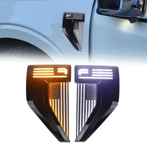 For Ford F150 LED Fender Side Marker Lights Assembly Turn Signal Daytime Running Light