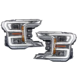 For Ford F150 Raptor Plus LED Projector Headlights Sequential Flowing Turn Signal DRL Headlamp Assembly Turn Signal Auto