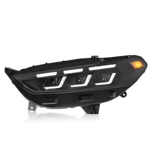For Ford Mondeo Fusion Headlight Assembly Upgrade with Mustang style LED Daytime Running Lights Flowing Turn Signals