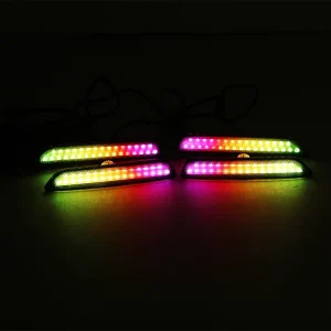 For Ford Mustang Front Rear Bumper LED Side Marker Light Smoked Lens