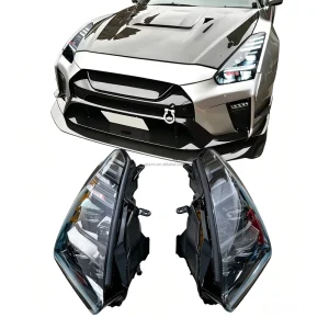 For GTR R35 Upgrade Laser LED Headlamp Racing Style Front Light Assembly Exterior Accessories