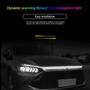 For General Motors Flexible Ambient Light Guide Strip Auto Interior Lighting Decorative Strip for Engine Hood for Automobiles