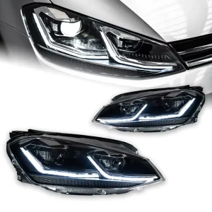 For Golf 7 Headlight Assembly 12V LED Daytime Running Turn Signal Headlights