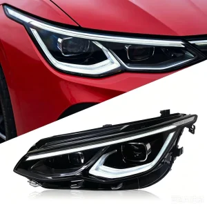 For Golf 8 Headlights LED Lens Daytime Running Lights Golf 8 Tail Light Assembly