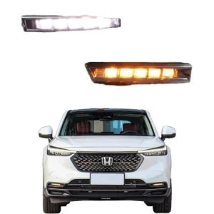 For HR-V 12V LED Daytime Running Lights Front Fog Lamp Cover 5000 Lumens 5000K Driving Turn Signal