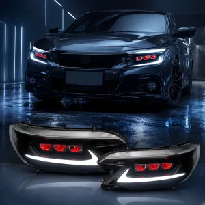 For Hon da CR V LED Headlights Assembly DRL Projector Style Auto Front Lamp Plug And Play Replacement