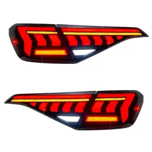 For Honda Civic 11th Gen LED Tail Light Sequential Turn Signal Dynamic Startup Animation Smoked Red Rear Lamp Assembly