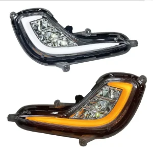 For Hyundai Accent LED Fog Lights Auto Front Bumper Daytime Running Light Fog Lamp Signal Lamp Car Light Assembly