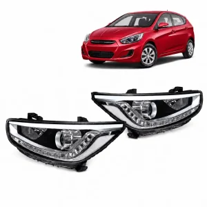 For Hyundai Accent LED Headlight Assembly 92101-1R520 921011R520 92102-1R520 921021R520 Front Headlamp LH RH