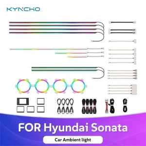For Hyundai Sonata Symphony LED Car Ambient Light Illumination Upgrade Colorful Car Interior Ambient Lighting LED Focus Light