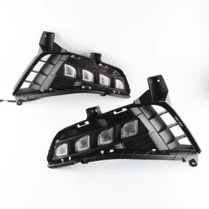 For Hyundai Sonata with Dynamic Yellow Turn Signal Car DRL LED Fog Lamp Daytime Running Light