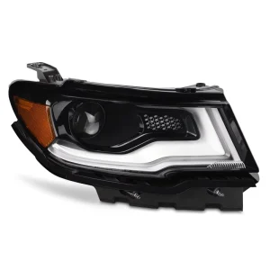 For Jeep Compass Halogen or HID Xenon LED Tube DRL Projector Car Headlight