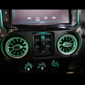 For Jeep Wrangler JK Old Model Front Turbo air Outlet 256 Color Interior Ambient Light Upgrade and Modification
