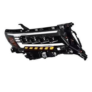 For Land Cruiser Prado Headlight Assembly 12V LED Daytime Running Lights Sequential Turn Signals Modification