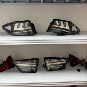 For Lexus ES Clear Shell Black Frame Taillight Set OEM Used Core Custom Venom Style LED Tail Light ES350 ES300h