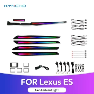 For Lexus ES XV60 Active LED Car Ambient Light Symphony 64 Color Smart Flowing Auto Automotive Ambient Lighting