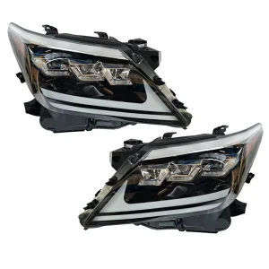 For Lexus LX570 LED Headlight Upgrade Triple Beam Projector Headlamp with DRL Sequential Signal