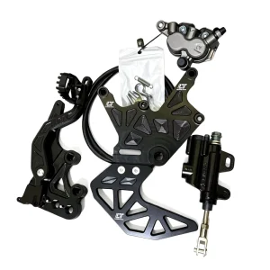 For Light Bee X LBX Electric Dirt Bike Rear Foot Brake Pedal Lever Arm CNC 7075 Aluminum Hydraulic Brake Kit Silver High