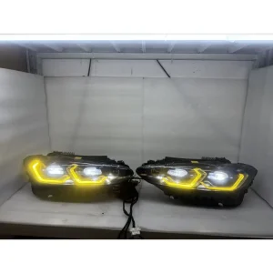 For M3 M4 G80/G82 Headlights Dual Golden Eye Function 12V 6000K Original Second-Hand