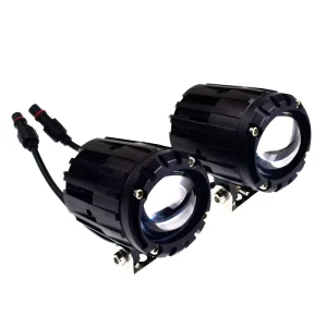 For M5PLUS Motorcycle Fog Lights Front LED Auxiliary Driving Headlight Spotlights 100W Wired Switch Dual Color IP68 Waterproof
