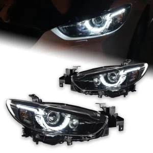 For Mazda6 Atenza High-End 12V 30W LED Spoon-shaped Daytime Running Lights Headlight Assembly Lens