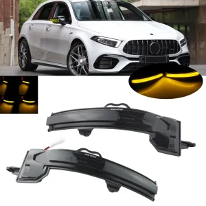 For Mercedes Benz A-Class W177 Dynamic LED Turn Signal Retrofit Upgrade Rearview Mirror Light Indicator