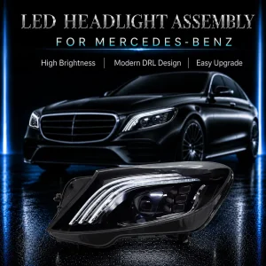 For Mercedes Benz S Class W222 LED Headlights Assembly Maybach Style Daytime Running Light Dynamic Turn Signal Upgrade
