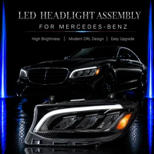 For Mercedes Benz Sprinter LED Headlights Assembly High Version Daytime Running Light Turn Signal Upgrade Headlamp