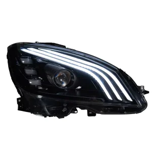 For Mercedes Benz W204 Modification LED Headlights C Class C180 C200 C260 Laser Dual Lens Headlight Assemblies
