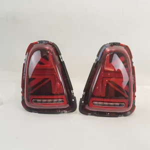 For Mini R56/R57 Modified Rear Combination Lamp Assembly with LED Brake and Turn Signals Red/white Lenses 12V