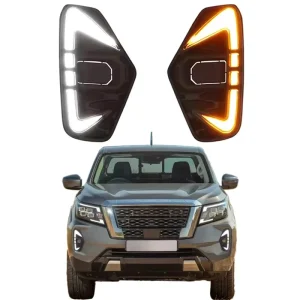 For Nissan Navara NP300 Frontier LED Daytime Running Light Driving Fog Light Turn Signal Lamp DRL Auto Parts