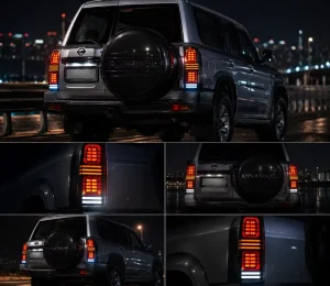For Nissan Patrol Y61 LED Tail Light Assembly Rear Lamp Brake Turn Signal Replacement Car Styling Auto Accessories
